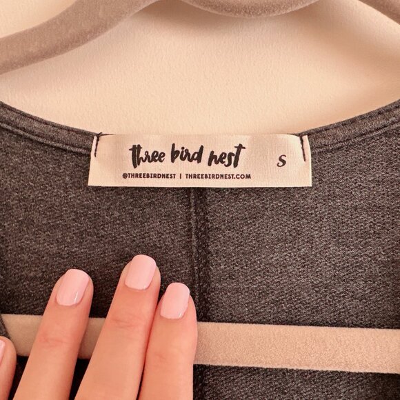 Three Bird Nest On the Go V Neck Essential Tee | Loose Fit - Picture 3 of 7